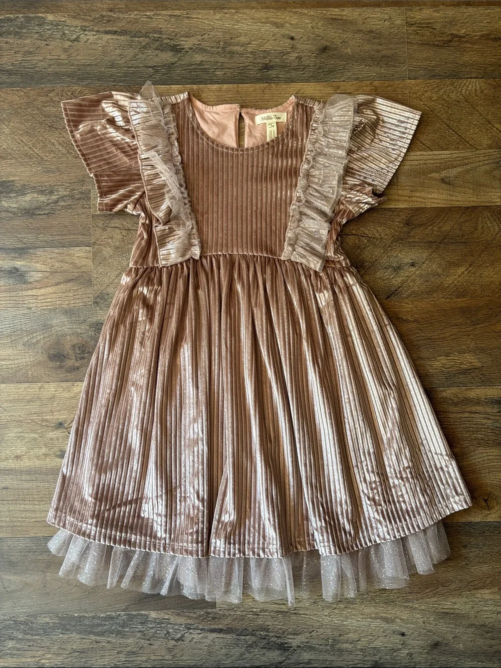 Matilda Jane Pink Velvet Tulle Dress size 6